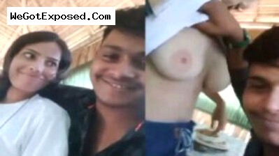 Desi Kalua Boyfriend sucking boobs of hot girl in restaurant, Leaked video
