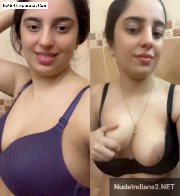 Young Muslim wife Sofiya’s juicy boobies show in bathroom 1