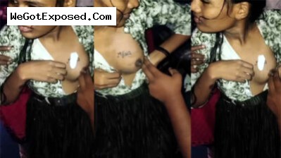 Desi Viral MMS  GenZ Nibbi School girl having tattoo on boobs