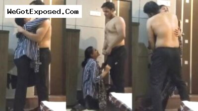 Desi UP Girl Standing Sex Viral with Lover and sucking cock