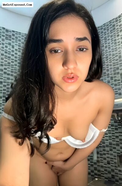 Horny Desi Girl Fingering Pussy And Pressing Boobs In Public Restroom