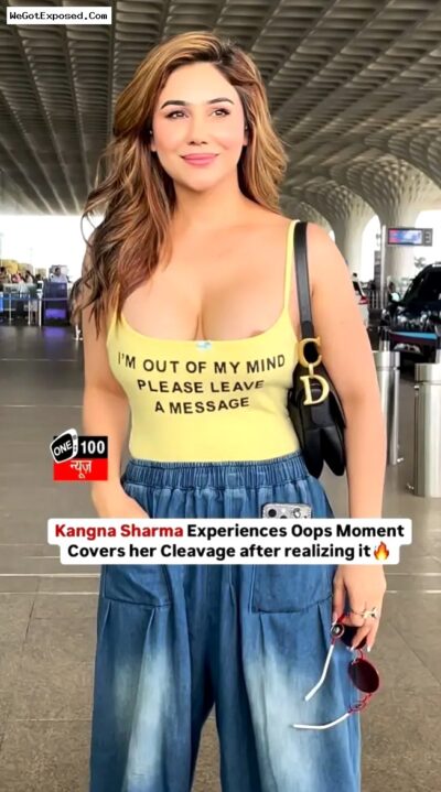 Hot Actress Kangana Sharma Viral Video Nip Slip