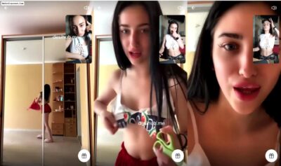 Beautiful Girl Cuts Her Top And Shows Off Boobs On Tango For Gifts