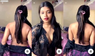 Sexy Girl On Tango Boobs Visible In See-Through Top Before Stripping Completely Nude