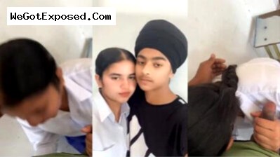 Young Sardar Seal Break his Classmate Slim Punjabi Girl Fucking viral video